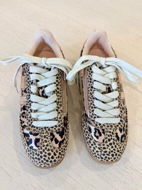 DV by Dolce Vita Pink Leopard Print Kids Sneakers
